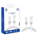 LITO LD07CL USB C to Lightning Soft Silicone Cable 27W White