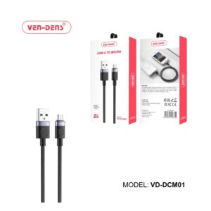 Ven-Dens USB A to Micro USB Cable 2A 1m