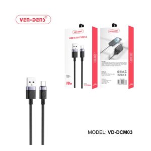 Ven-Dens USB A to USB C Cable 18W 1m