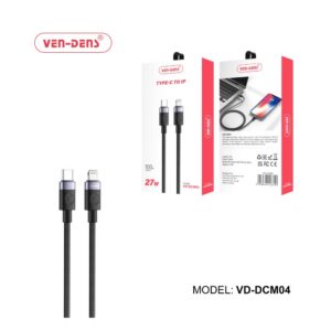 Ven-Dens USB C to Lightning Cable 27W 1m