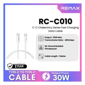 Remax RC-C010 Chelectricity 30W USB C to USB C Braided Cable